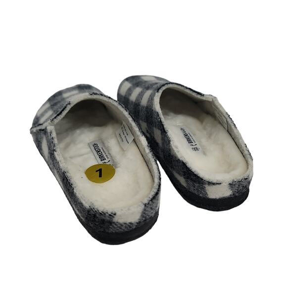 Birkenstock Zermatt Shearling Sabot Slip On Shoes in Black & White Plaid Girls 1 - Picture 11 of 11